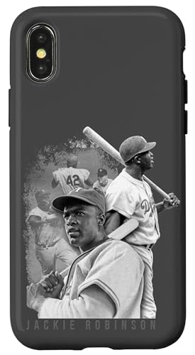 Hülle für iPhone X/XS Baseball_Jackie Robinson_001 von Great Moment Store