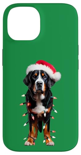 Hülle für iPhone 14 Großer Schweizer Sennenhund Weihnachtsmannmütze Weihnachtsbeleuchtung Besitzer von Greater Swiss Mountain Dog Christmas Products