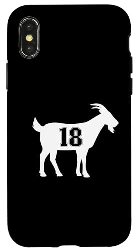 Hülle für iPhone X/XS Ziege 18 G.O.A.T. Nummer Achtzehn Ziege von Greatest Goat Co.