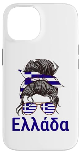 Ellada Griechenland Unordentlicher Haarknoten, stolz, griechisches Mädchen und Frauen Hülle für iPhone 14 von Greece Flag Proud Greek Roots Hellenic Republic