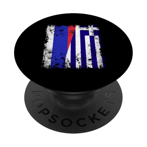 Russland Griechenland Halbflagge Russische Griechische Flagge Hellas Heritage PopSockets Klebender PopGrip von Greece Flag Proud Greek Roots Hellenic Republic