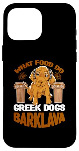 Mythical Creature Food Griechische Hunde Barklava Griechische Mythologie Hülle für iPhone 16 Pro Max von Greece Folklore Greek Myths