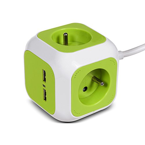 GreenBlue gb118 MagicCube Steckdose Fach, 2 Eingänge USB 1.4 m von Green Blue