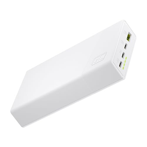 Green Cell Powerbank 20000mAh 22.5W PD USB C Externer Handyakkus Weiß GC PowerPlay20s Tragbares Ladegerät Power Delivery Schnellladefunktion QC 3.0 für iPhone 15 14 13, Galaxy S23 S24, iPad, Handys von Green Cell