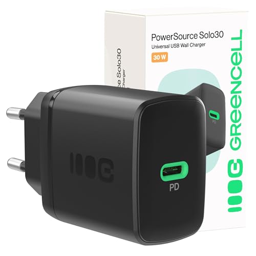 Greencell PowerSource Solo30 Schwarz 30W USB-C Power Delivery Ladegerät von Green Cell