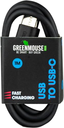 Kabelgrün-Maus USB C-A 2.0 1meter schwarz | 1 Stück von Green Mouse