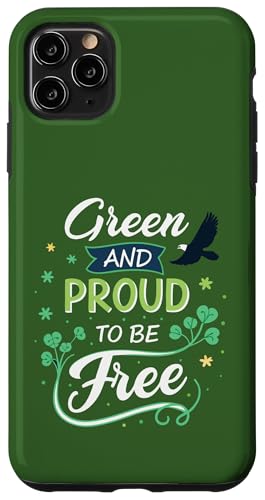 Hülle für iPhone 11 Pro Max Green and Proud to Be Free Shamrock - St. Patrick's Day von Green and Proud to Be Free - Freedom & Progress