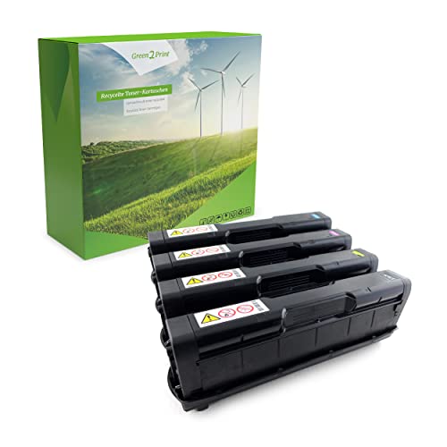 Green2Print Toner Toner-Set, 4 Kartuschen 1x 6500, 3X 6000 Seiten passend für Ricoh SP-C231N, SP-C231SF, SP-C232DN, SP-C232SF, SP-C242DN, SP-C242SF, SP-C310, SP-C311N, SP-C312DN von Green2Print