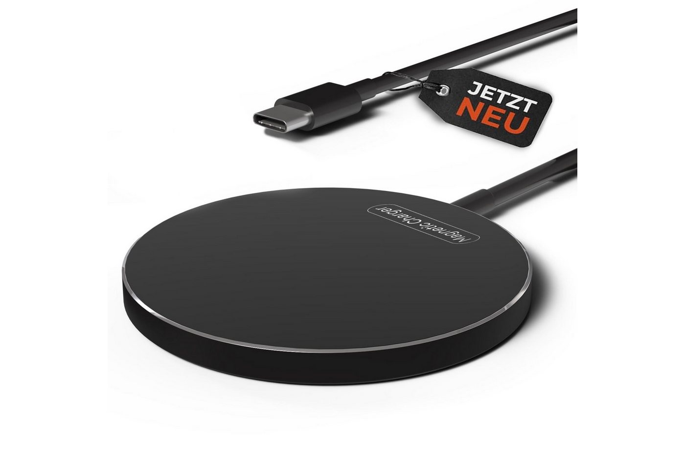 GreenHec MagSafe Ladegerät 15w iPhone 15 14 13 12 Pro Max - Magnetic MagPad Wireless Charger (5,00 mA, Set, iPhone 8 - 15 Pro Max, Magnetisch) von GreenHec