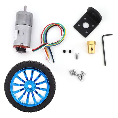 DC12V Encoder Getriebemotor Starker Magnetischer Fliesenrobotersatz Hochpräziser Rotor Smart Car Wheels Kit für DC12V (Geschwindigkeit 1000) von Greensen