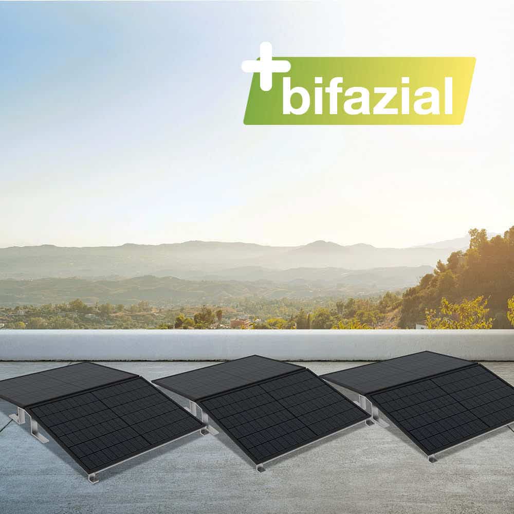 Solarkraftwerk Flachdach 2640/2250 3-phasig bifazial von Greensolar