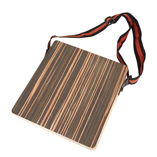 Greethga Cajon für Reisen, Cajon, tragbar, verstellbar, aus Holz, mit verstellbarem Schultergurt, Schlaginstrument-Set von Greethga