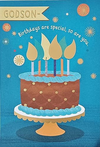 Greeting Card It's Always A Joy To Remind You God Smiled When He Designed You - Religious Happy Birthday Godson von Greeting Card