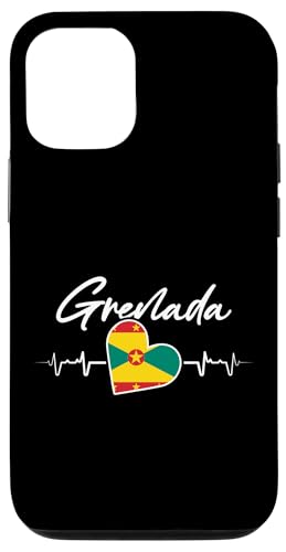 Hülle für iPhone 12/12 Pro Herzflagge von Grenada 7. Februar Grenadian Grenada von Grenada Independence Caribbean Island Grenadian