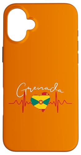 Hülle für iPhone 16 Plus Herzflagge von Grenada Love 7. Februar Grenadian Grenada von Grenada Independence Caribbean Island Grenadian