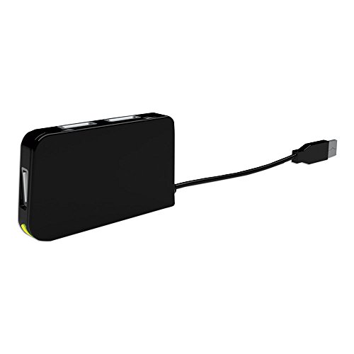 APPROX Compact Pocket 4-Port USB 2.0 Reise-Hub, Schwarz von Griffin