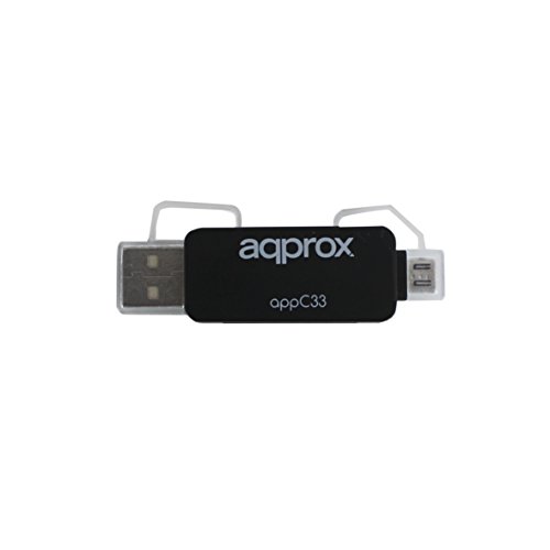 Approx appc33 – SD/Micro SD/MMC Card Adapter mit USB und Micro USB, Schwarz von Griffin