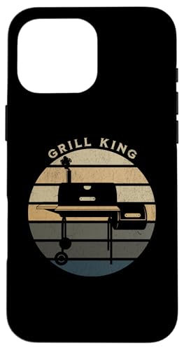 Hülle für iPhone 16 Pro Max Grill King Barbecue BBQ Smoker Grill Papa Vatertag von Grill King