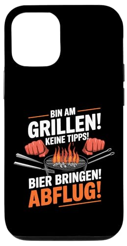 Hülle für iPhone 14 Bin Am Grillen Keine Tipps Bier bringen Abflug Grillmeister von Grill My Day Designs