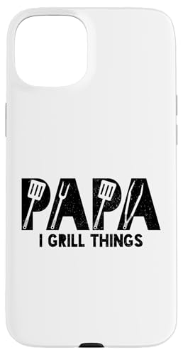 Grill Papa BBQ Papa Chef Grillen Vintage Vatertag lustig Hülle für iPhone 15 Plus von Grill Papa - BBQ Dad Apparel & Gifts