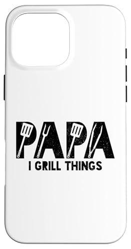 Grill Papa BBQ Papa Chef Grillen Vintage Vatertag lustig Hülle für iPhone 16 Pro Max von Grill Papa - BBQ Dad Apparel & Gifts