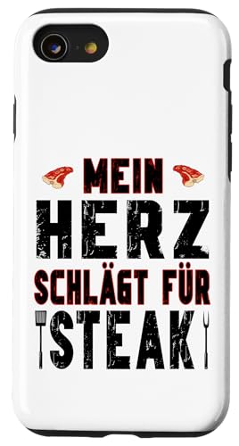 Hülle für iPhone SE (2020) / 7 / 8 Beef Fleisch Marinade Grillen - Mein Herz schlägt für Steak von Grill Zubehör - Grill Ausrüstung - Grill Geschenke