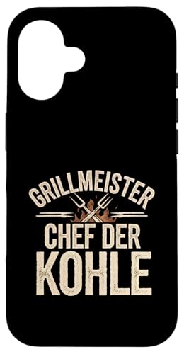 Grillen Meister Chef der Kohle BBQ Design Hülle für iPhone 16 von Grillen BBQ Grillmeister Kohle