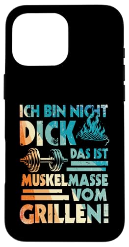 Grillen Muskelmasse vom Grillen Männer Vatertag Spruch Hülle für iPhone 16 Pro Max Grillen Muskelmasse vom Grillen Männer Vatertag Spruch Hülle für iPhone 16 Pro Max von Grillen Papa Muskelmasse BBQ Vatertag Geschenk