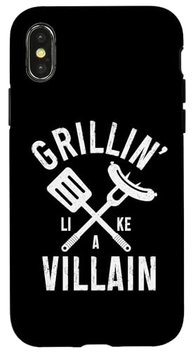 BBQ Grill Chef Lustig Vatertag Grillen wie ein Bösewicht Hülle für iPhone X/XS von Grillin' Like A Villain - BBQ Apparel & Gifts