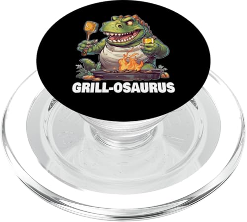 Grill-Osaurus Rex BBQ Dinosaurier lustig Vatertag Grillen PopSockets PopGrip für MagSafe von Grilling Dinosaur Shirts