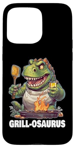 Hülle für iPhone 15 Pro Max Grill-Osaurus Rex BBQ Dinosaurier lustig Vatertag Grillen von Grilling Dinosaur Shirts