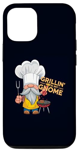 Hülle für iPhone 12/12 Pro Grillen mit meinem Zwerg Lustiger BBQ Chef Gnom Backyard BBQ von Grilling Gnome Shirt | Funny BBQ Dad Gift