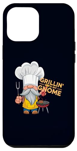 Hülle für iPhone 15 Pro Max Grillen mit meinem Zwerg Lustiger BBQ Chef Gnom Backyard BBQ von Grilling Gnome Shirt | Funny BBQ Dad Gift