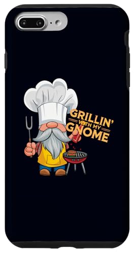 Hülle für iPhone 7 Plus/8 Plus Grillen mit meinem Zwerg Lustiger BBQ Chef Gnom Backyard BBQ von Grilling Gnome Shirt | Funny BBQ Dad Gift