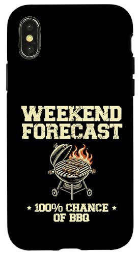 Hülle für iPhone X/XS Wochenendvorhersage 100% Chance auf BBQ Grillen von Grilling Grill Cook Gifts