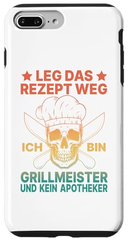 Hülle für iPhone 7 Plus/8 Plus Vintage Grillmeister Leg das Rezept weg - Retro BBQ Grill von Grillmeister Collection