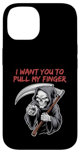 Hülle für iPhone 14 I Want You To Pull My Finger Sensenmann Halloween von Grim Reaper Halloween Gifts