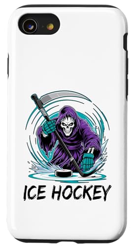 Hülle für iPhone SE (2020) / 7 / 8 Eishockey Sensenmann Halloween von Grim Reaper Halloween Gifts