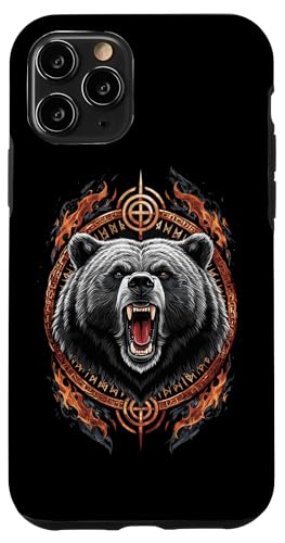 Hülle für iPhone 11 Pro Wikinger Walhalla Nordische Nordmann Runen Grizzly Bär von Grizzly Bear Ajeli