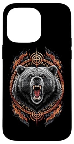 Hülle für iPhone 14 Pro Max Wikinger Walhalla Nordische Nordmann Runen Grizzly Bär von Grizzly Bear Ajeli