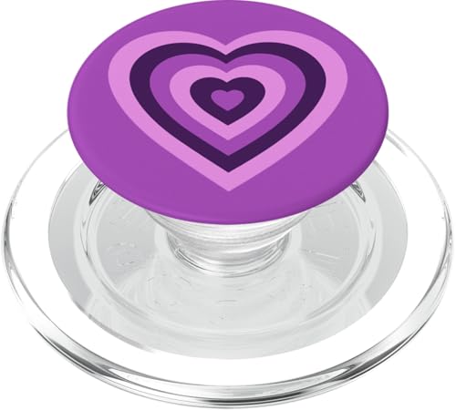 Groovy Love Herz im Retro-Stil für Mädchen in Malven-Violett, ästhetisch, Violett PopSockets PopGrip für MagSafe von Groovy 70s 80s Lovers