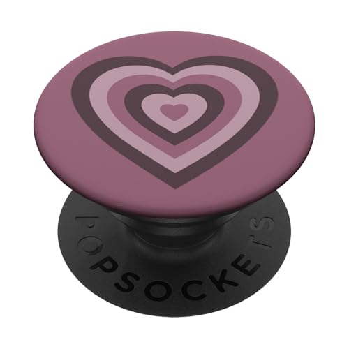 Mauve Groovy Heart Love Retro Girly Aesthetic Pastell Cute PopSockets Klebender PopGrip von Groovy 70s 80s Lovers