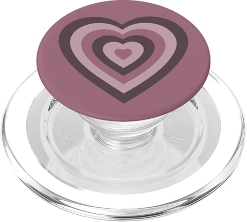 Mauve Groovy Heart Love Retro Girly Aesthetic Pastell Cute PopSockets PopGrip für MagSafe von Groovy 70s 80s Lovers