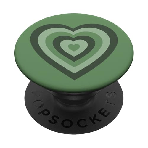 Salbeigrün Groovy Heart Love Retro Girly Aesthetic Cute PopSockets Klebender PopGrip von Groovy 70s 80s Lovers