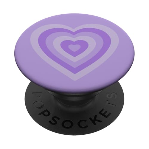 Violet Heart Groovy Love Retro-Girly-Ästhetik, niedlich, lila PopSockets Klebender PopGrip von Groovy 70s 80s Lovers