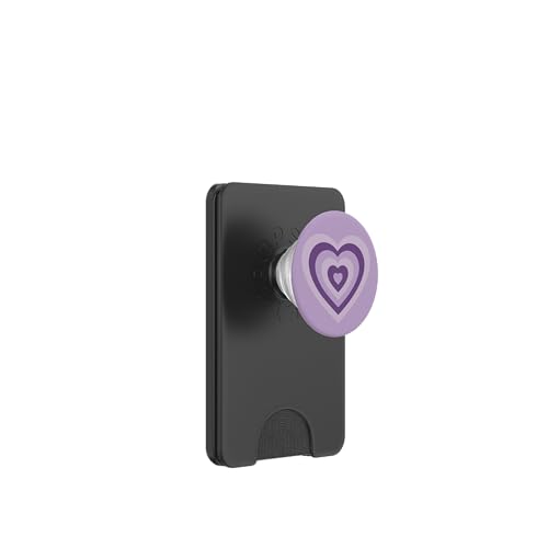 Violet Heart Groovy Retro Girly Aesthetic Levander Violett PopSockets PopWallet für MagSafe von Groovy 70s 80s Lovers