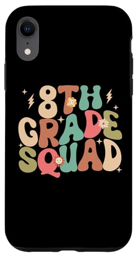 Hülle für iPhone XR 8. Klasse Squad Groovy Back to School, süßes Frauenmädchen von Groovy Back to School Apparel for Teachers.