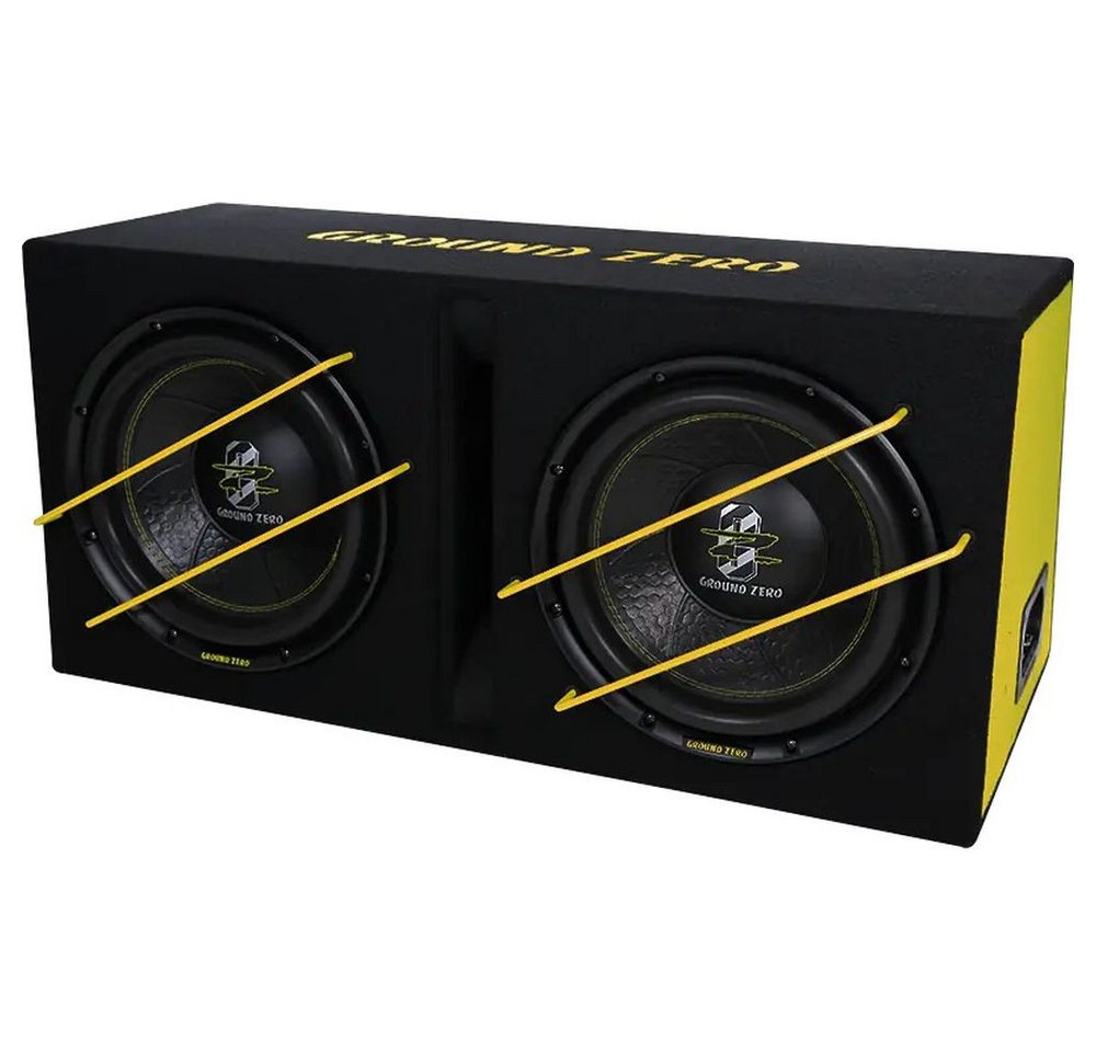 Ground Zero GZIB 2.12SPL 2x 30cm 2000 Watt SPL Bassreflex Doppelwoofer Auto-Subwoofer (1000 W, max.:2000 W 30 cm) von Ground Zero