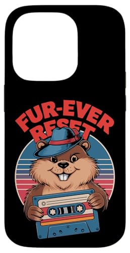 Hülle für iPhone 14 Pro Fur-ever Reset Groundhog mit Kassettenband Retro von Groundhog Day Funny Gifts by NLTS