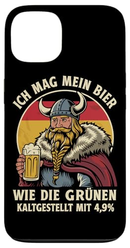 Hülle für iPhone 13 Grünen Politik Bier Wikinger Spruch von Grünen Politik Bierliebhaber Lustige Bier Shirts